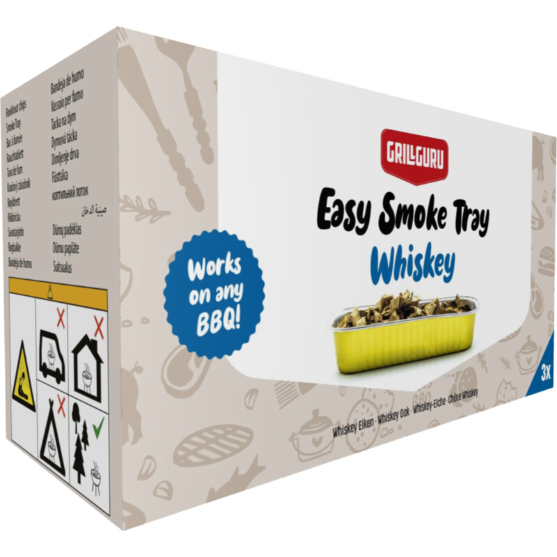 Een afbeelding van Grill Guru Smoke tray whiskey chips
