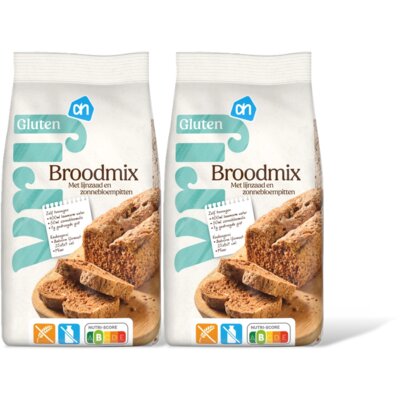 pdp-image-AH Glutenvrij Broodmix met lijnzaad & zonnebloempi 2pk