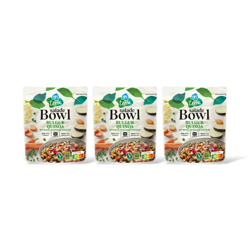 AH Salade bowl bulgur quinoa 3-pack