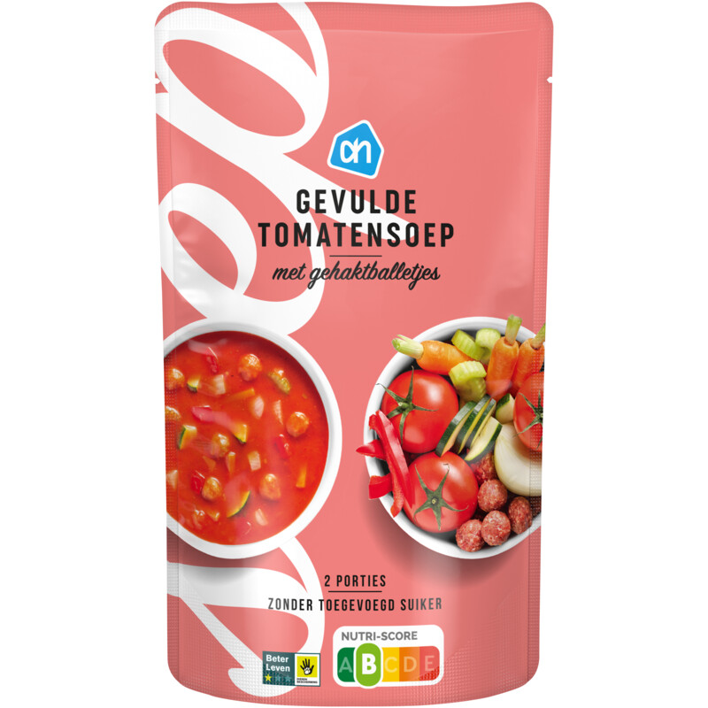 Een afbeelding van AH Gevulde tomatensoep met gehaktballetjes