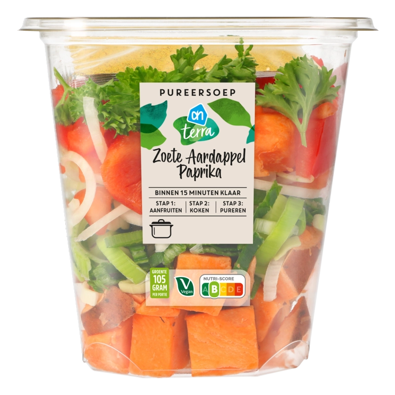 AH Terra Pureersoep zoete aardappel paprika