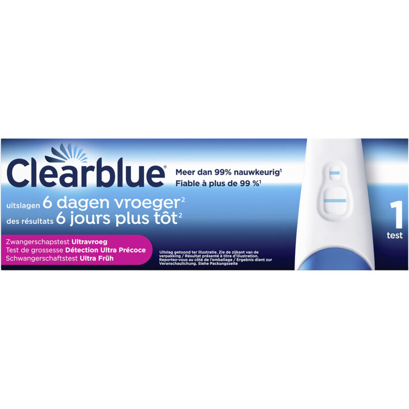 Een afbeelding van Clearblue Zwangerschapstest 6 dagen vroeger