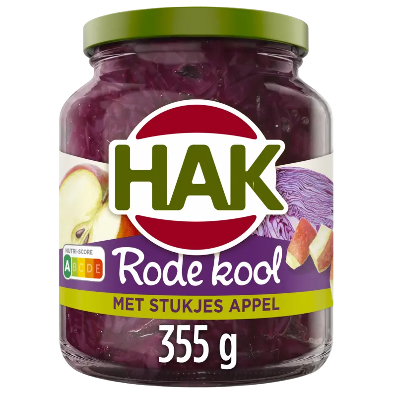 Hak Rode kool met stukjes appel