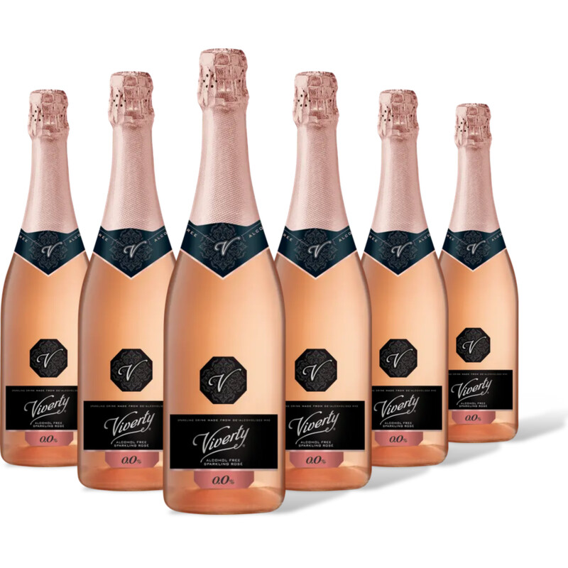 Viverty  rose sparkling alcoholvrij 6-pack