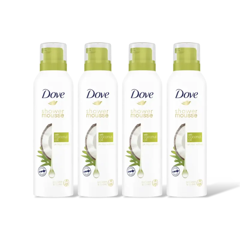 Dove Coconut oil shower mousse 4-pack