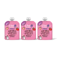 Ella's kitchen Biologische Aardbeien yoghurt 6m+ 3-pack