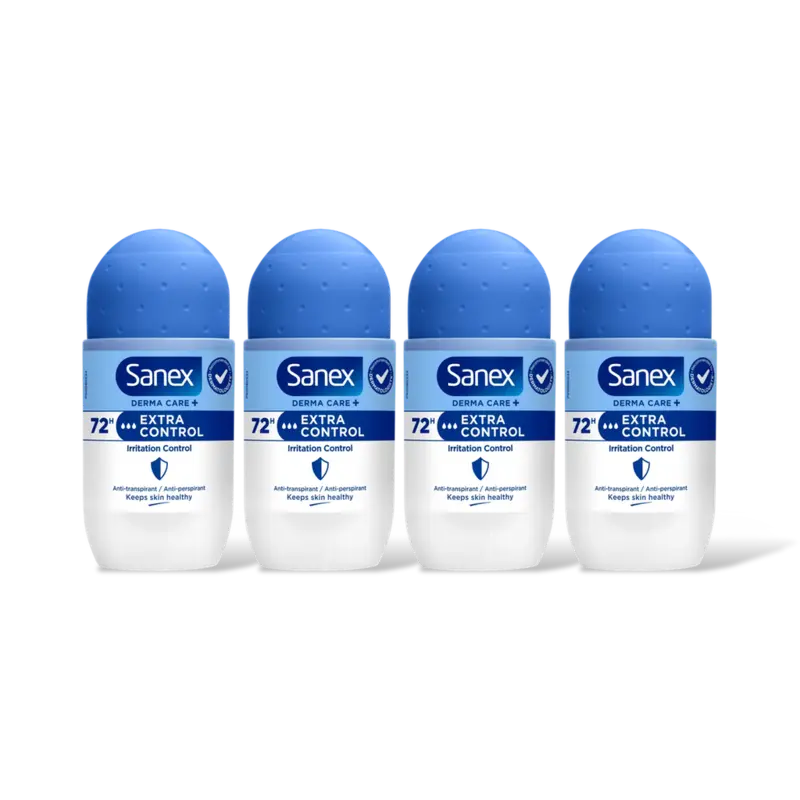 Sanex Derma care+ extra control roller 4-pack