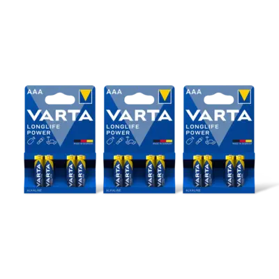 pdp-image-Varta Longlife pwr AAA alkaline batterijen 3pk