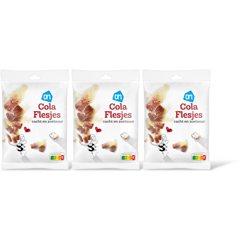 AH Zoetzure colaflesjes 3-pack