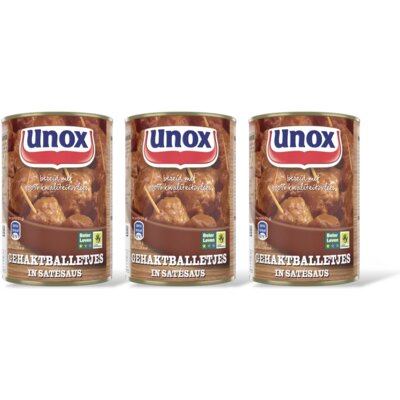 pdp-image-Unox Gehaktballetjes in satesaus 3-pack