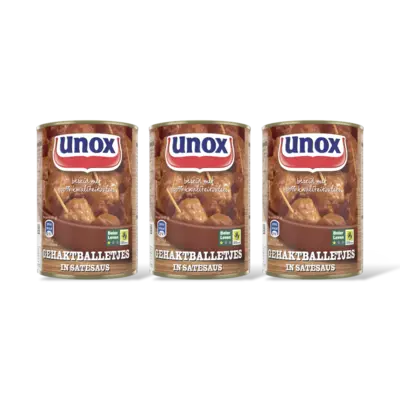 pdp-image-Unox Gehaktballetjes in satesaus 3-pack
