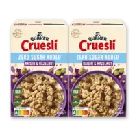 Quaker Cruesli raisin hazelnut zsa 2-pack