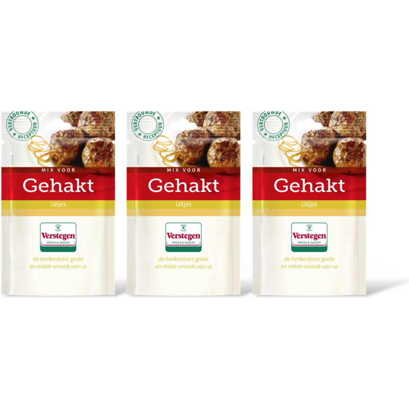 Verstegen Kruidenmix voor gehakt met uitjes 3-pack