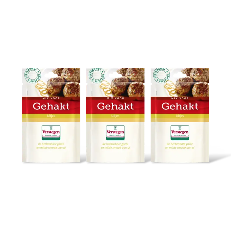 Kruidenmix voor gehakt met uitjes 3-pack