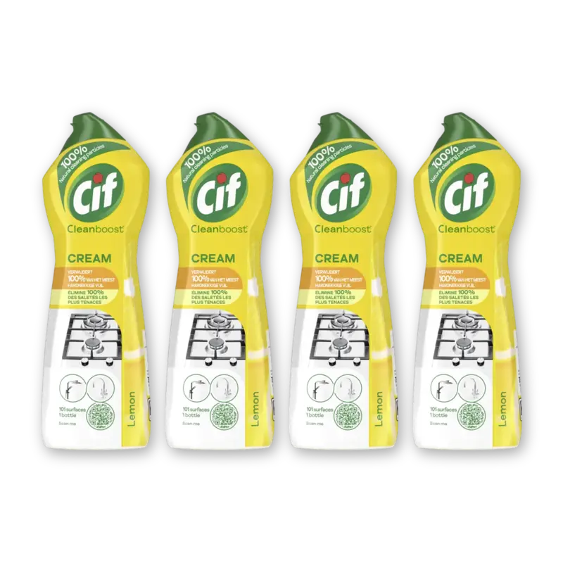 Cif Schuurmiddel citroen cream 4-pack