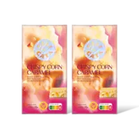 Delicata crispy corn caramel witte chocolade 2pck