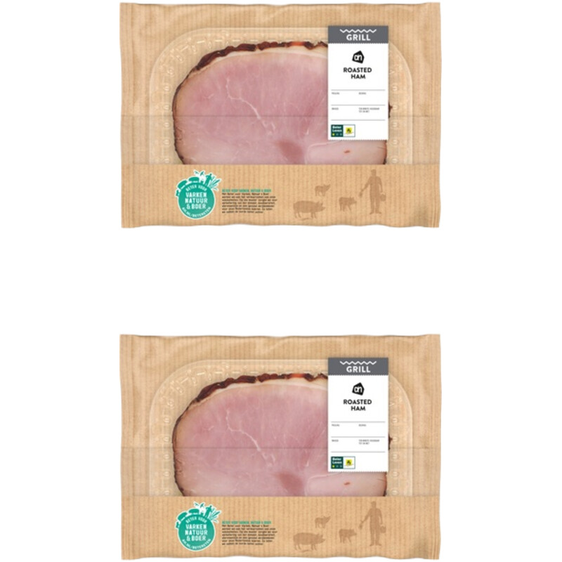 Een afbeelding van AH Roasted ham 2-pack
