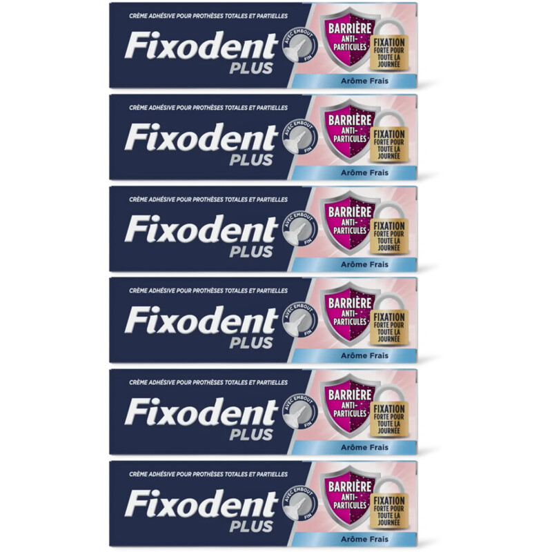 Fixodent Plus kleefpasta duo bescherming 6-pack