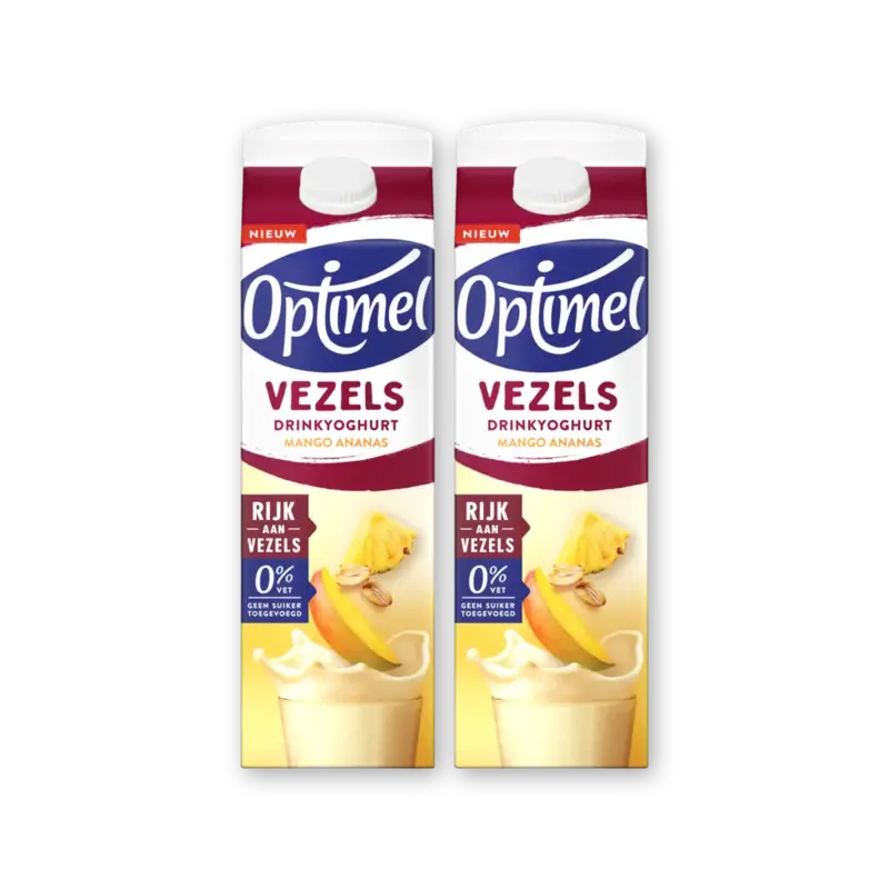 Drinkyoghurt vezels mango ananas 2-pack