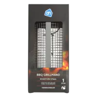 AH BBQ rollende grillmand rvs 9x20cm