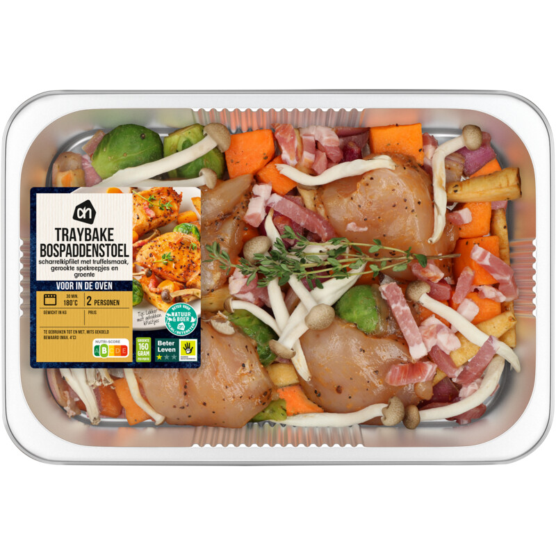 Een afbeelding van AH Traybake kip bospaddenstoel truffel