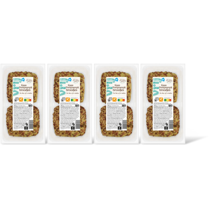 AH Glutenvrij Kaas pompoenpit broodjes 4-pack