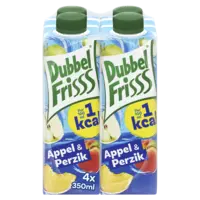DubbelFrisss 1kcal appel-perzik 4-pack