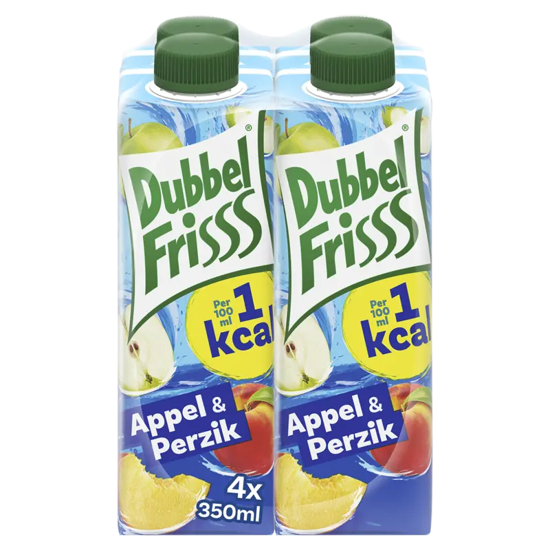 1kcal appel-perzik 4-pack