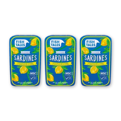pdp-image-Fish Tales Sardines in olijfolie met citroen 3-pack