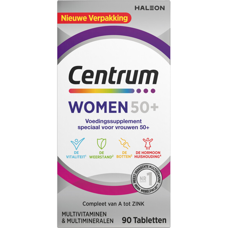 Een afbeelding van Centrum Women 50+ multivitaminen tabletten