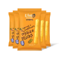 Ella's kitchen Maize sticks wortels, mais 7m+ bio 5-pck