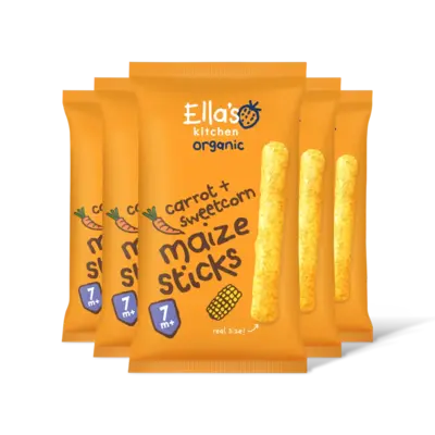 pdp-image-Ella's kitchen Maize sticks wortels, mais 7m+ bio 5-pck