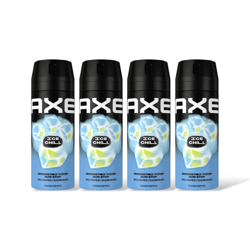 Axe Ice chill deodorant bodyspray 4-pack