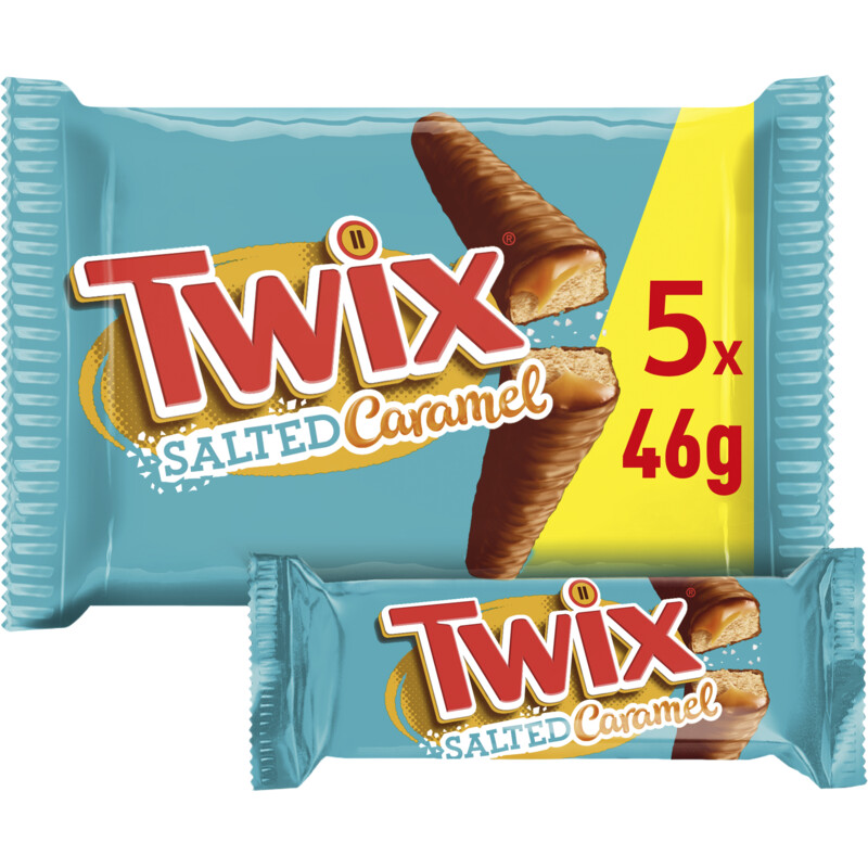 Een afbeelding van Twix Salted caramel repen 5-pack