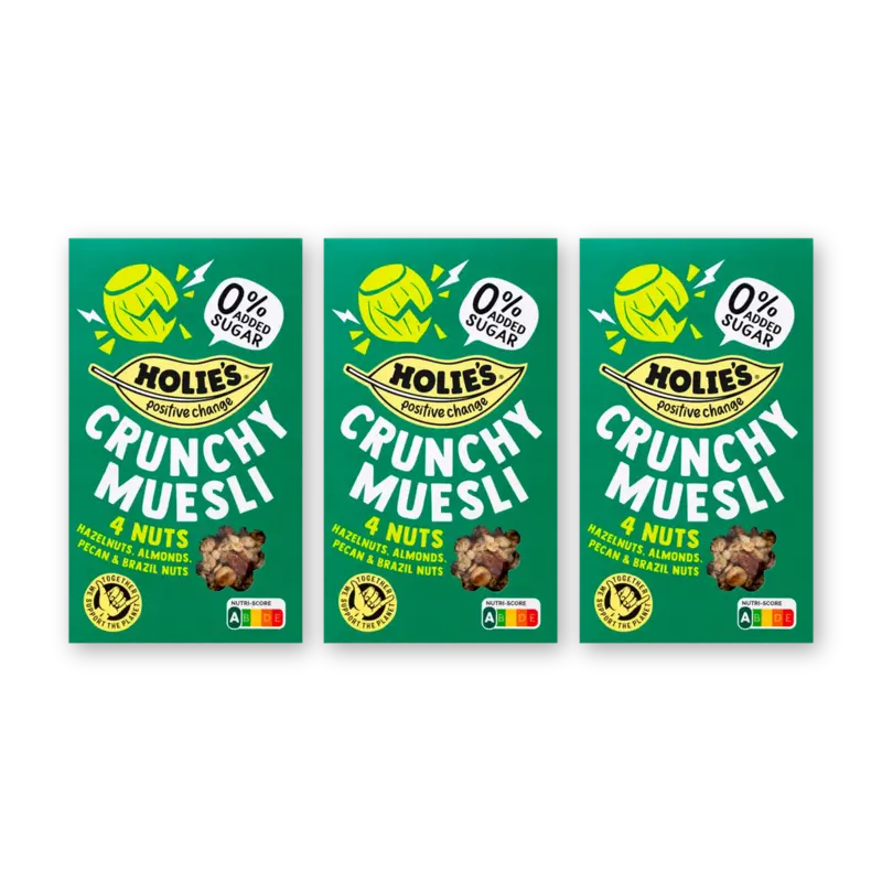 Holie's Crunchy muesli 4 nuts 3-pack