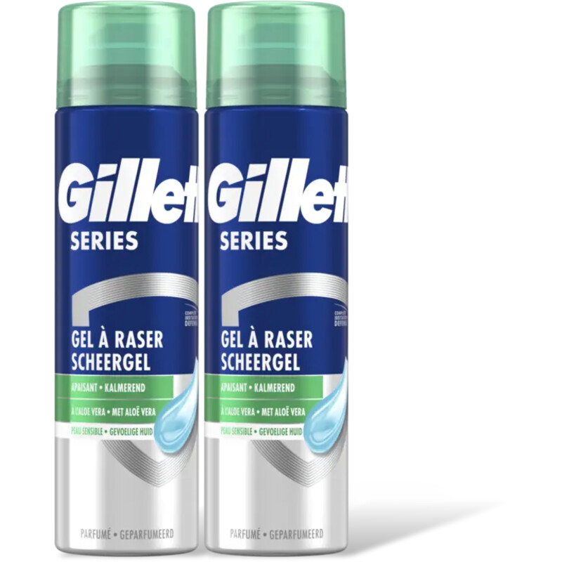 Gillette Series gevoelige huid scheergel 2-pack