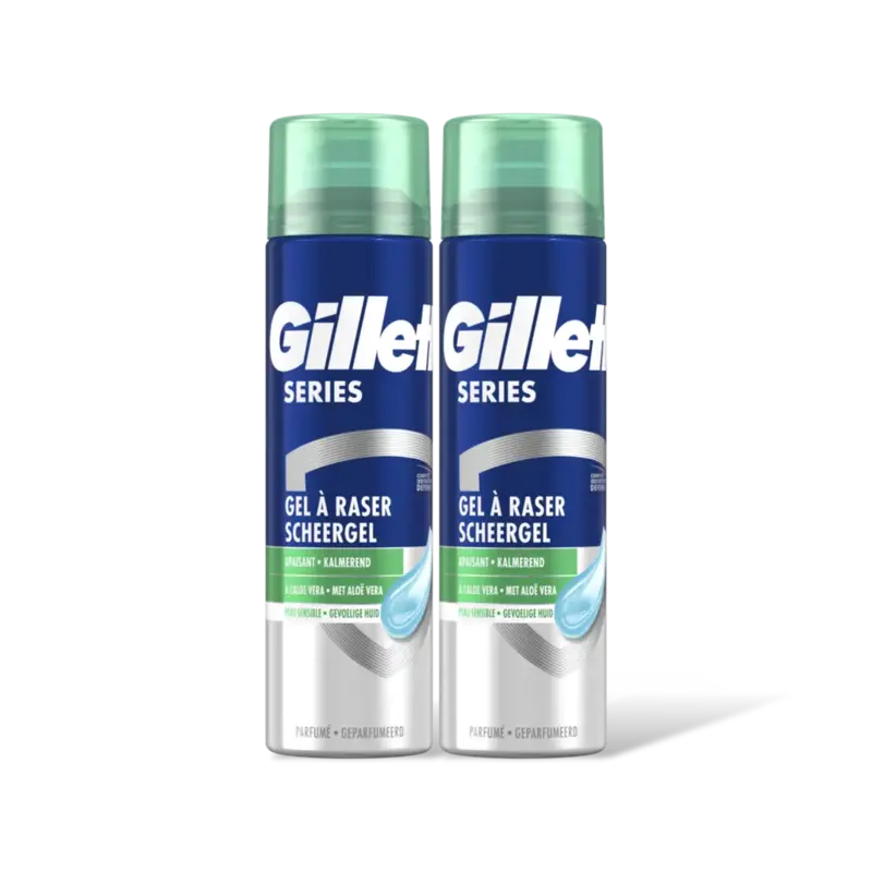 Gillette Series gevoelige huid scheergel 2-pack