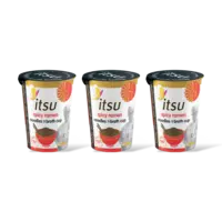Itsu Spicy ramen noodles & broth cup 3-pack