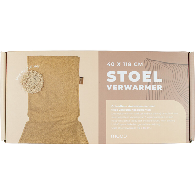 Een afbeelding van Mood by Dresz Stoelverwarmer teddy beige