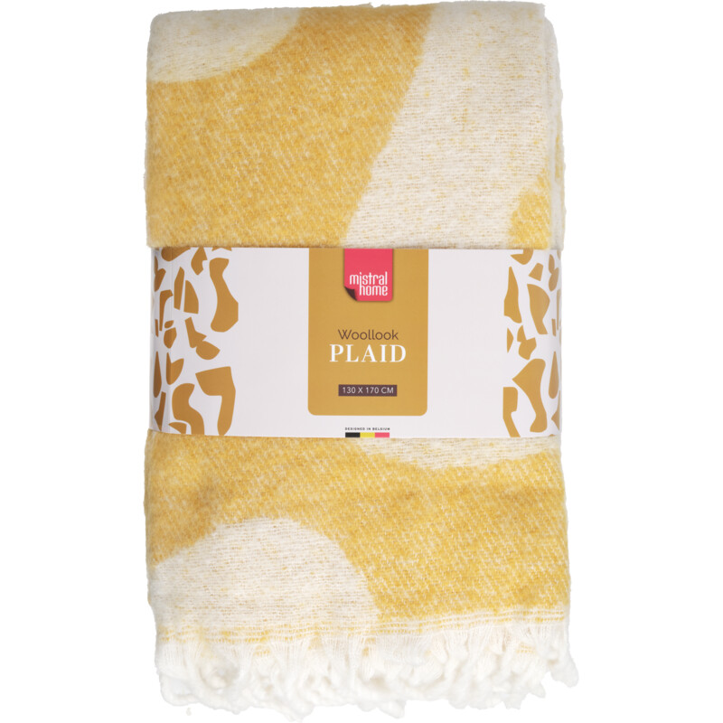 Tutti Mistral Home Plaid organisch oker