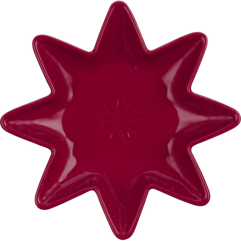 Een afbeelding van AH Excellent Schaaltje ster rood 18cm