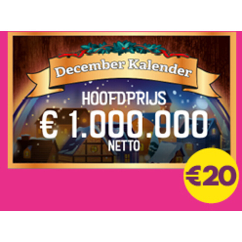 Een afbeelding van Kraslot December kalender 20 euro