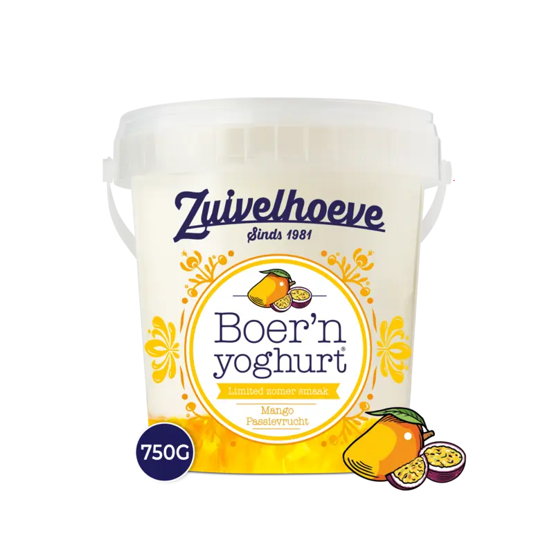 Zuivelhoeve Boer'n yoghurt mango-passie muesli