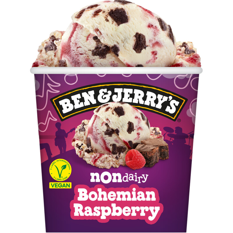 Een afbeelding van Ben & Jerry's Non dairy bohemian raspberry
