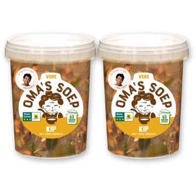 pdp-image-Oma's Kippensoep met verse groenten 2-pack