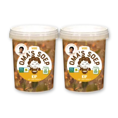 pdp-image-Oma's Kippensoep met verse groenten 2-pack