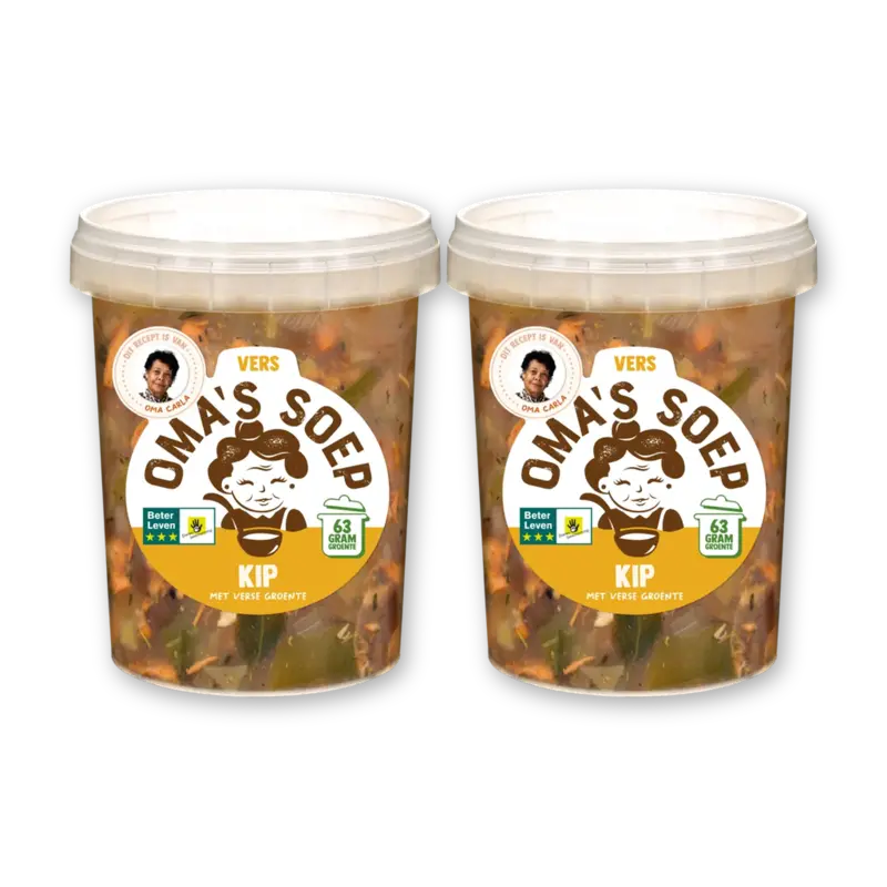 Kippensoep met verse groenten 2-pack