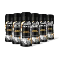 Axe Black vanilla deodorant bodyspray 6-pack