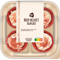Een afbeelding van AH Mini red velvet slofjes