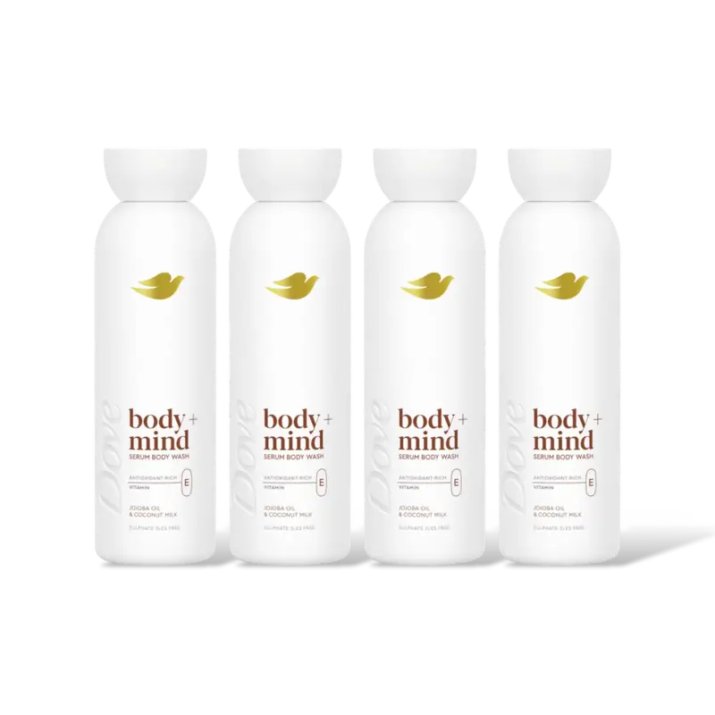 Dove Body+mind jojoba oil & coconut 4-pack